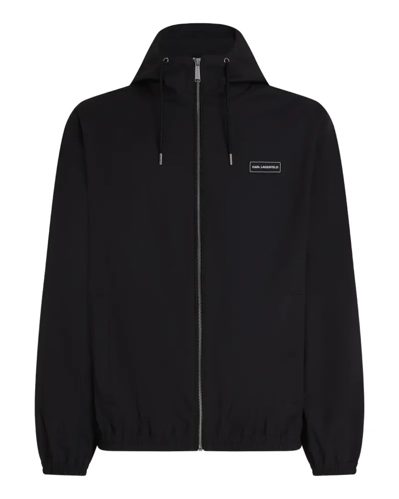 Karl Lagerfeld Kapuzenjacke mit Logo-Patch - Schwarz Schwarz