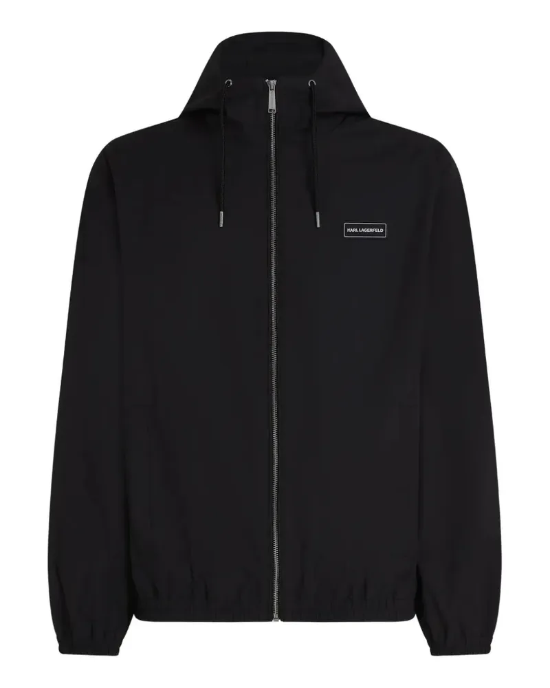 Karl Lagerfeld Kapuzenjacke mit Logo-Patch - Schwarz Schwarz