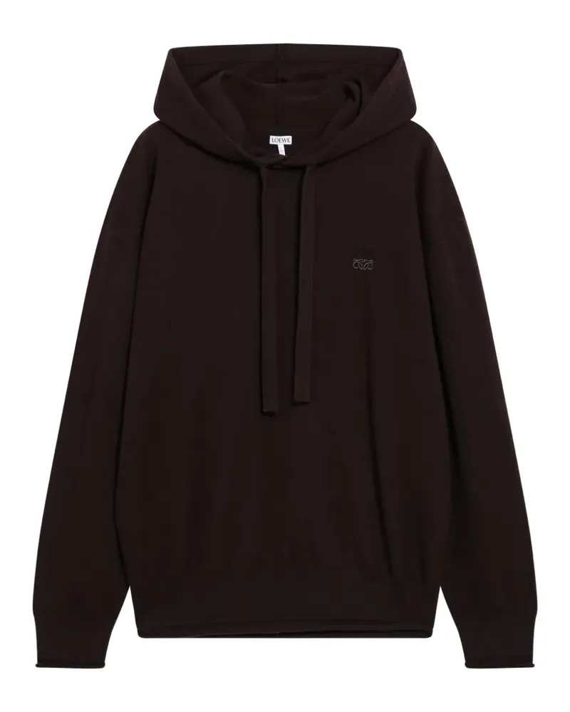 Loewe hoodie in cotton and cashmere - Braun Braun