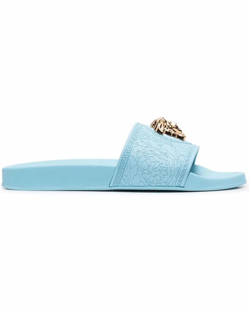 Versace Pantoletten mit Medusa-Schild - Blau Blau