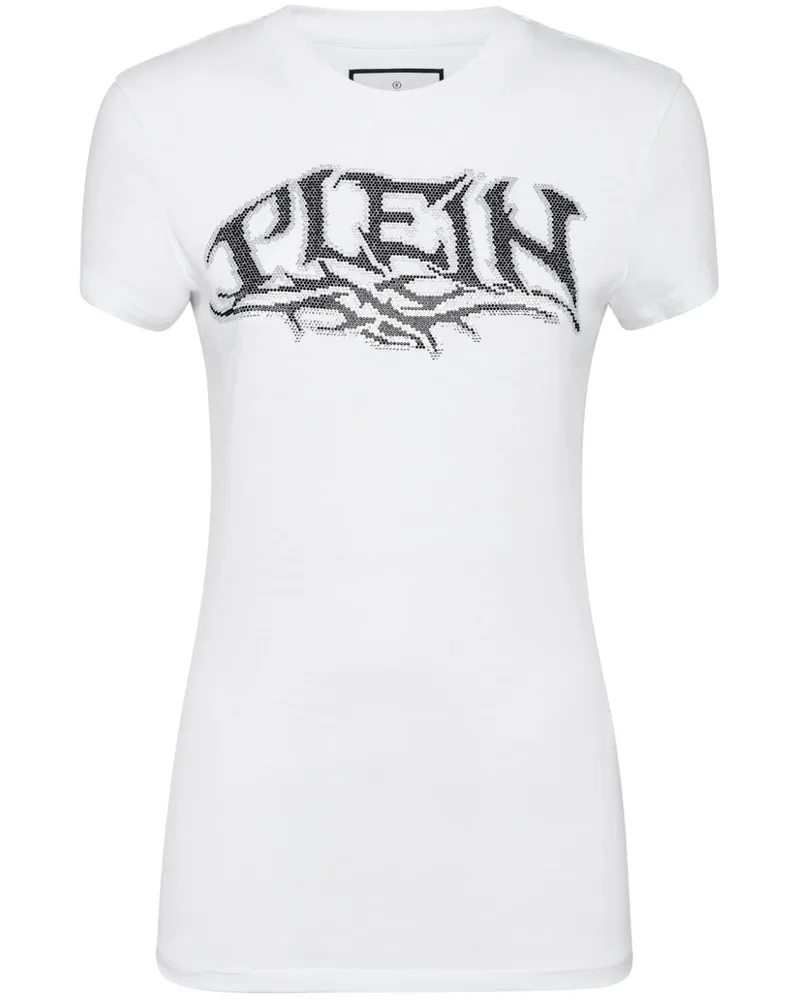 Philipp Plein T-Shirt mit Logo-Verzierung - Weiß Weiß
