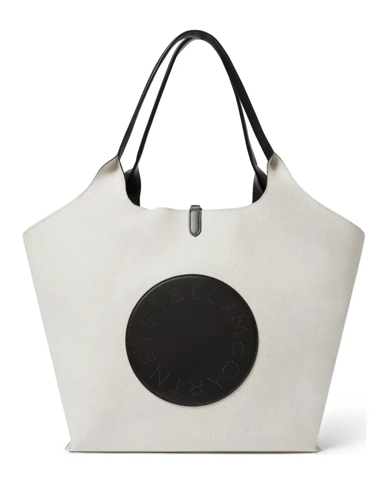Stella McCartney Logo-patch canvas tote bag - Weiß Weiß