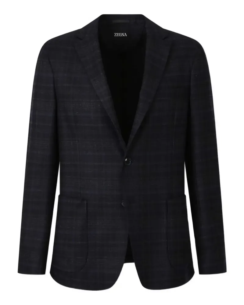 Ermenegildo Zegna Kariertes Sakko - Schwarz Schwarz