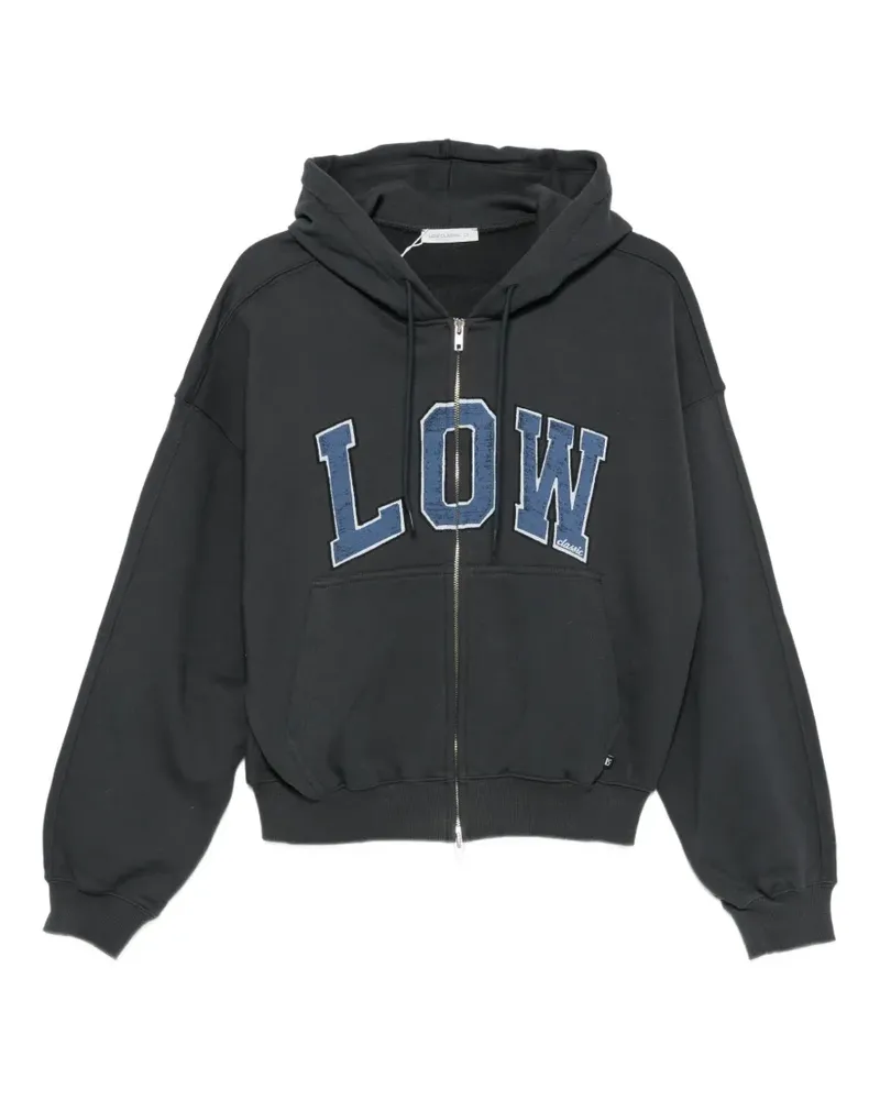 LOW CLASSIC logo-appliqué zip-up hoodie - Grau Grau