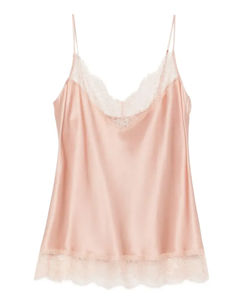 Carine Gilson Camisole-Top mit Spitzenborten - Rosa Rosa