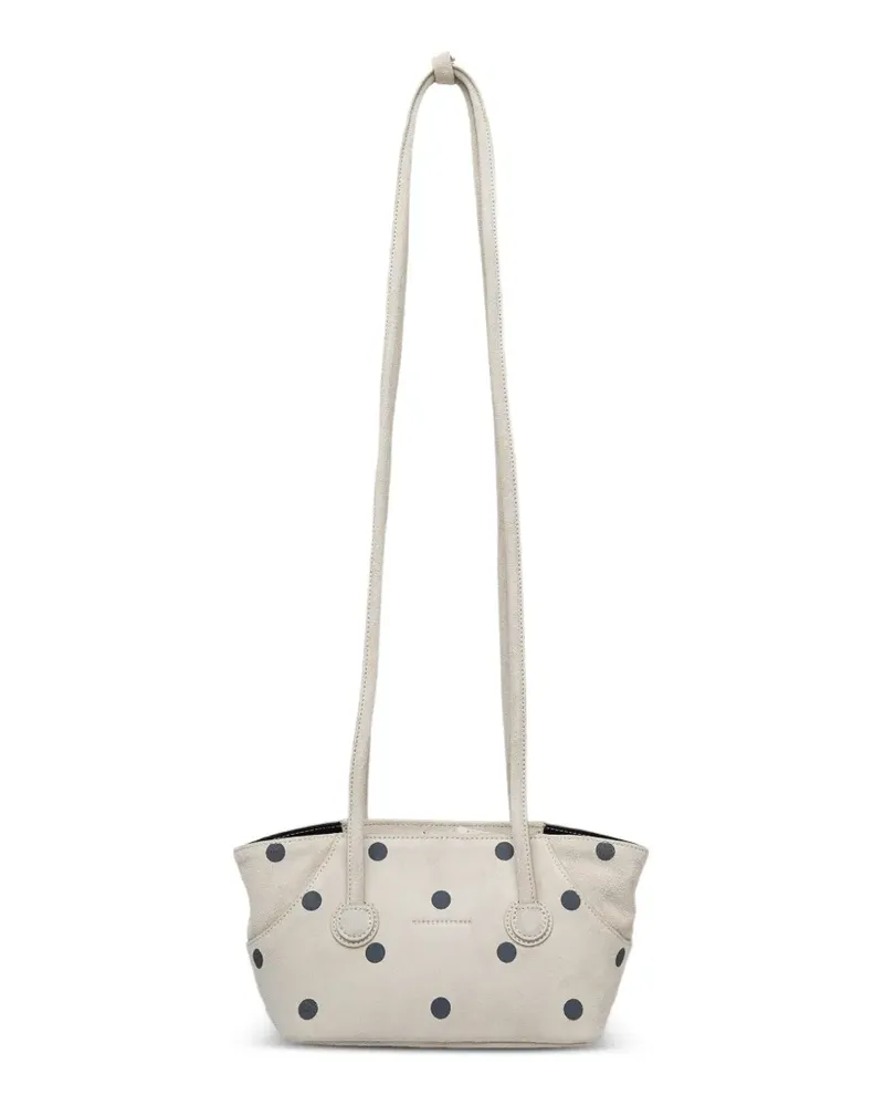 Marge Sherwood polka-dot leather shoulder bag - Nude Nude
