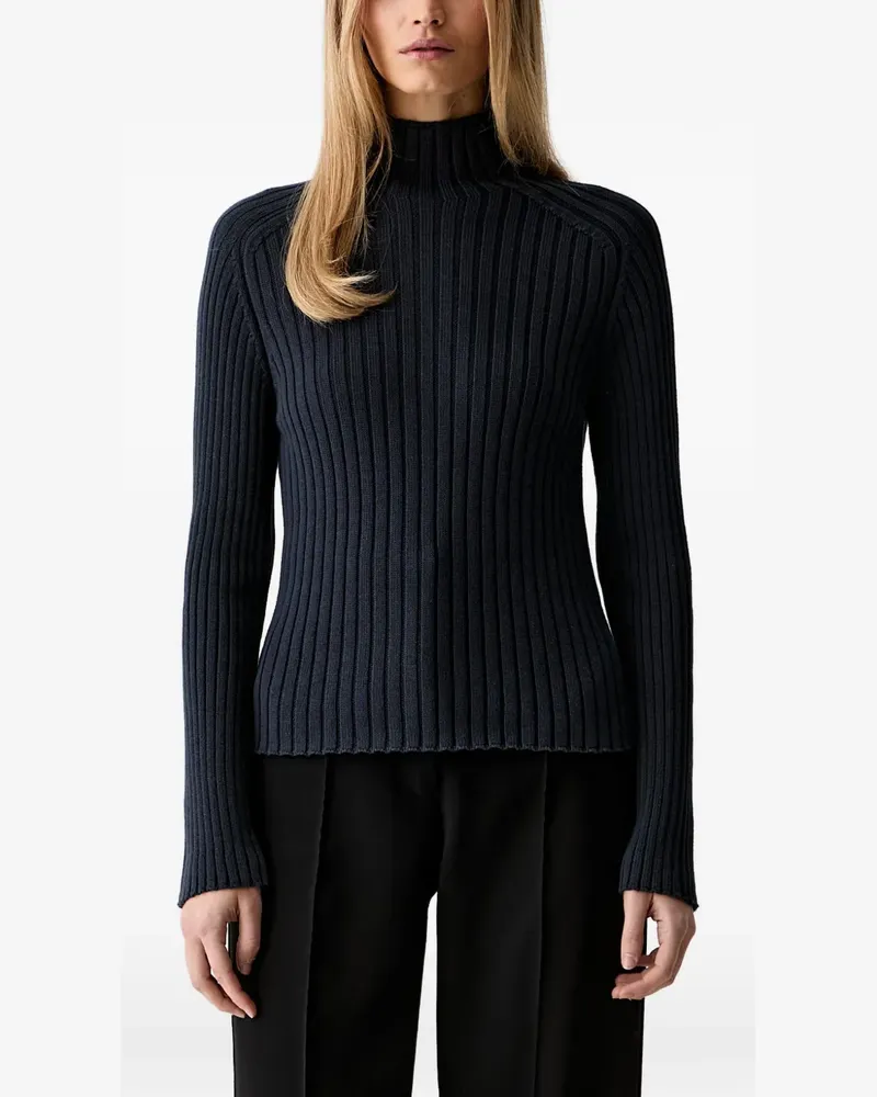 Marc O'Polo ribbed-knit high-neck sweater - Blau Blau
