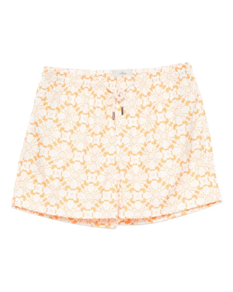 PENINSULA Badeshorts mit Spitzenmuster - Orange Orange