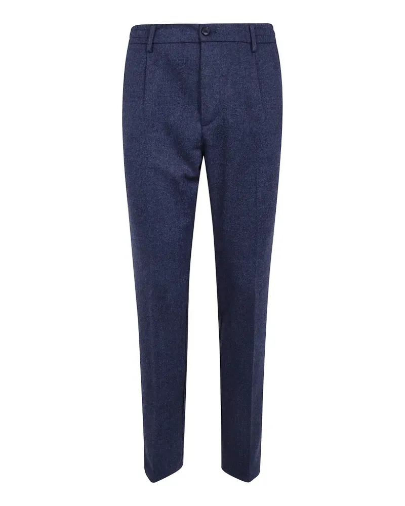CRUNA Wollhose mit Fischgrätenmuster - Blau Blau