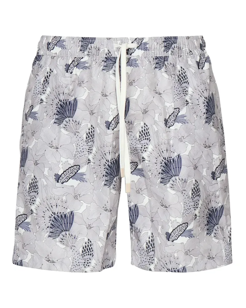 Eleventy Badeshorts mit Blumen-Print - Grau Grau
