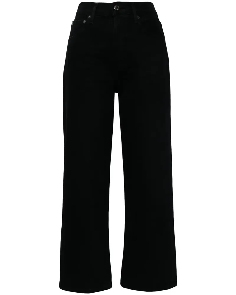 AGOLDE Ren Jean Cropped-Jeans mit hohem Bund - Schwarz Schwarz