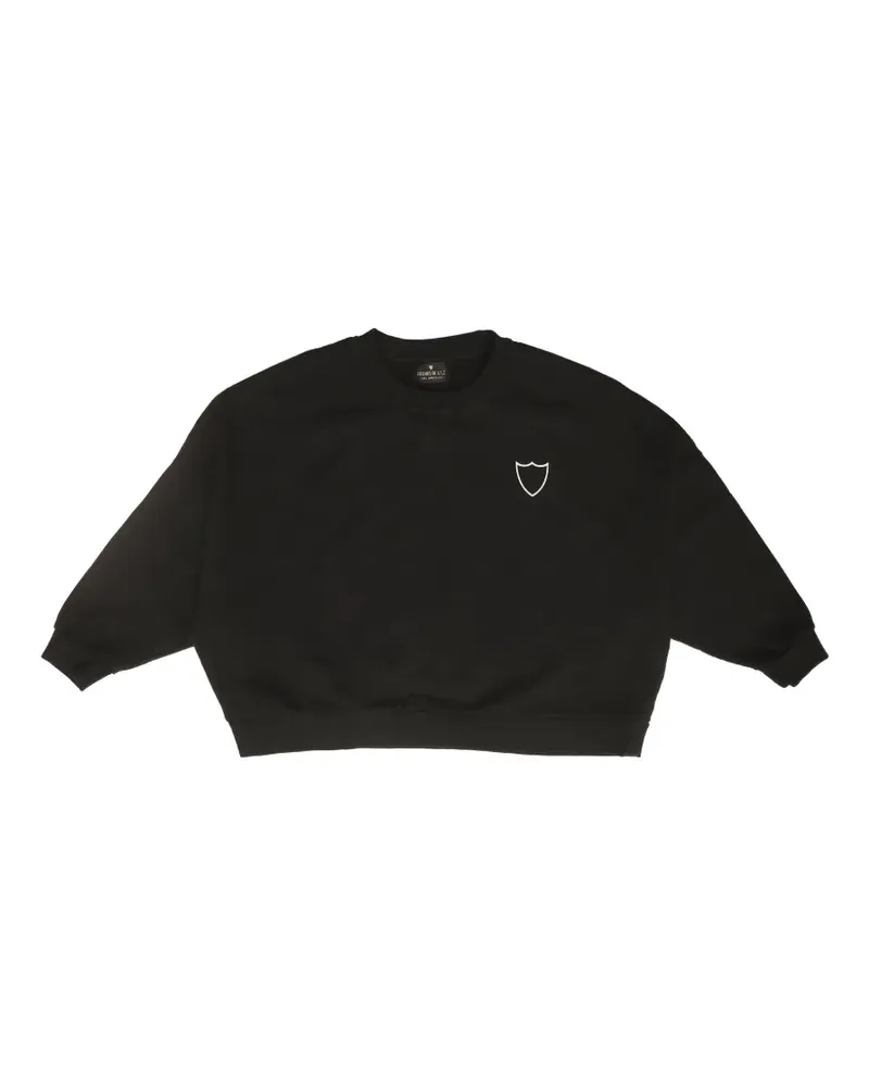 HTC Hollywood Trading Company batwing-sleeve logo-print sweater - Schwarz Schwarz