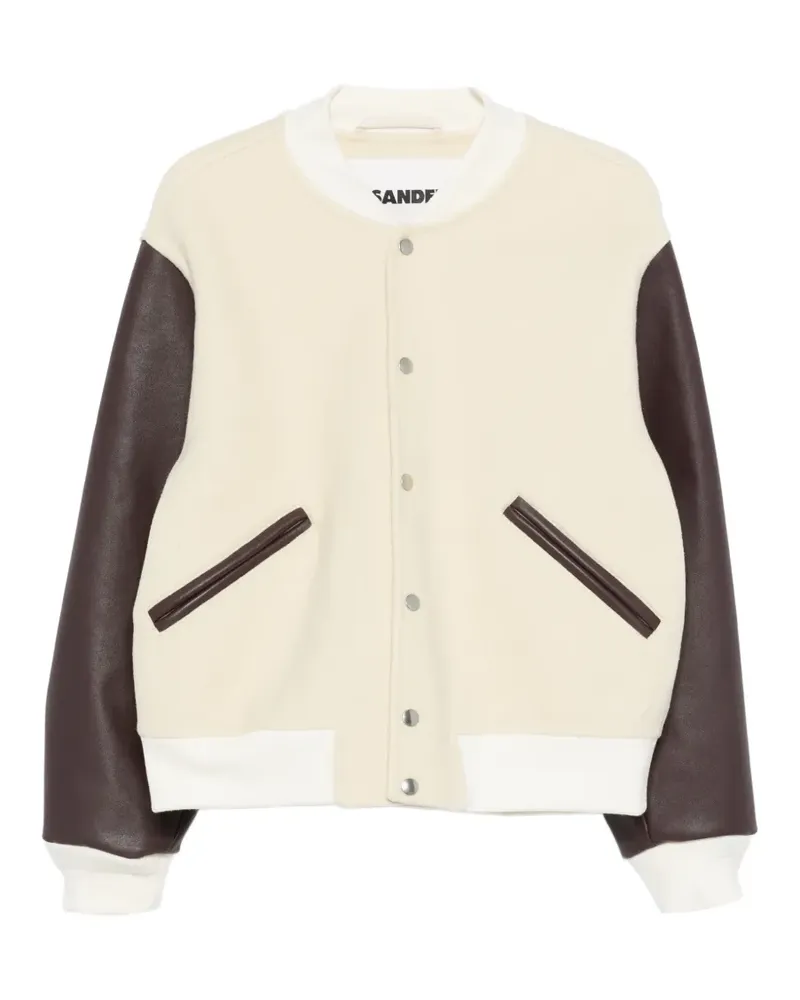 Jil Sander Bomberjacke mit Kontrastärmeln - Nude Nude