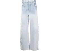 Jacquard-Jeans mit Druckknöpfen