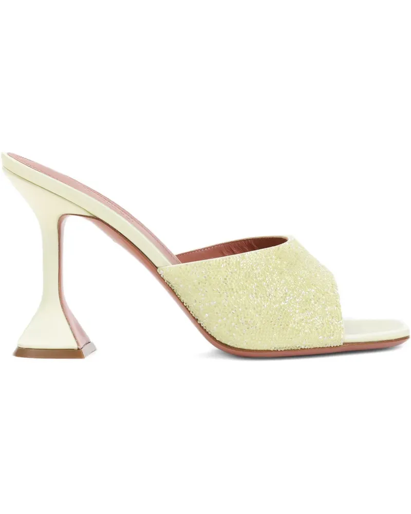 Amina Muaddi Lupita Mules 95mm - Gelb Gelb