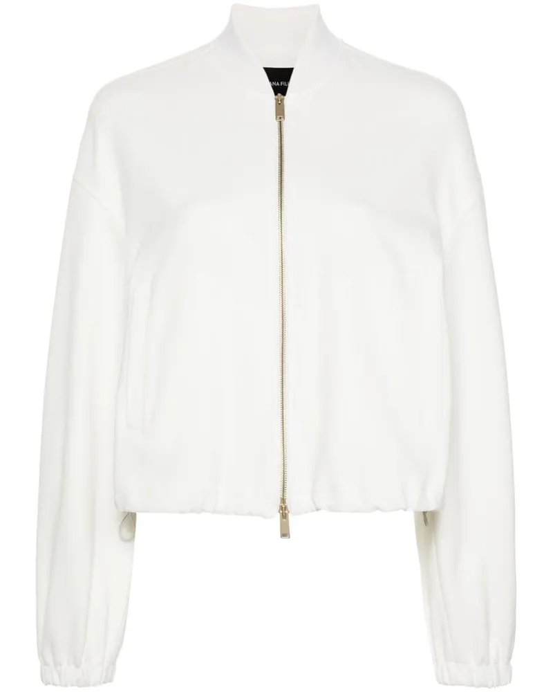 Fabiana Filippi Bomberjacke aus Jersey - Weiß Weiß