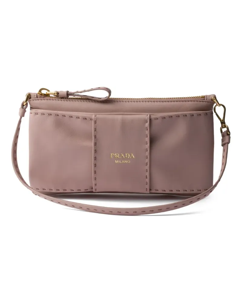 Prada nappa-leather zipper pouch - Rosa Rosa
