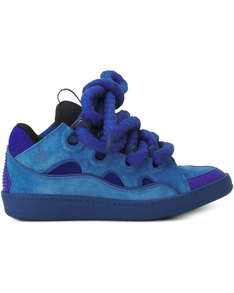 Lanvin Curb Sneakers aus Wildleder - Blau Blau