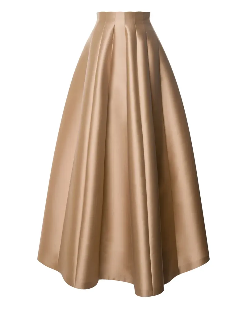 Alberta Ferretti Maxikleid aus Satin - Nude Nude
