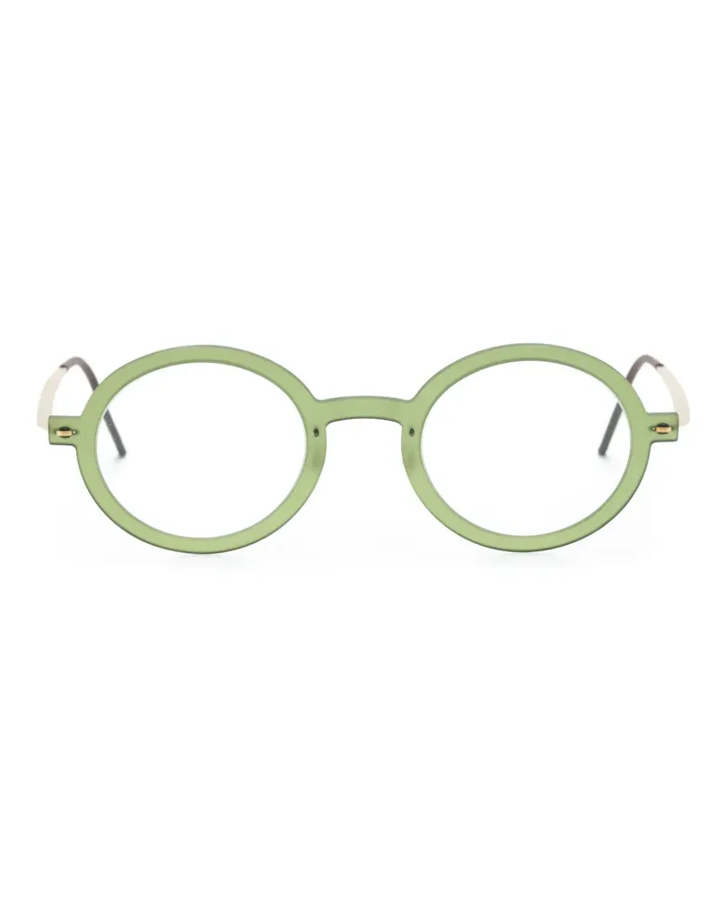 Lindberg Brille mit rundem Gestell - Grün Grün