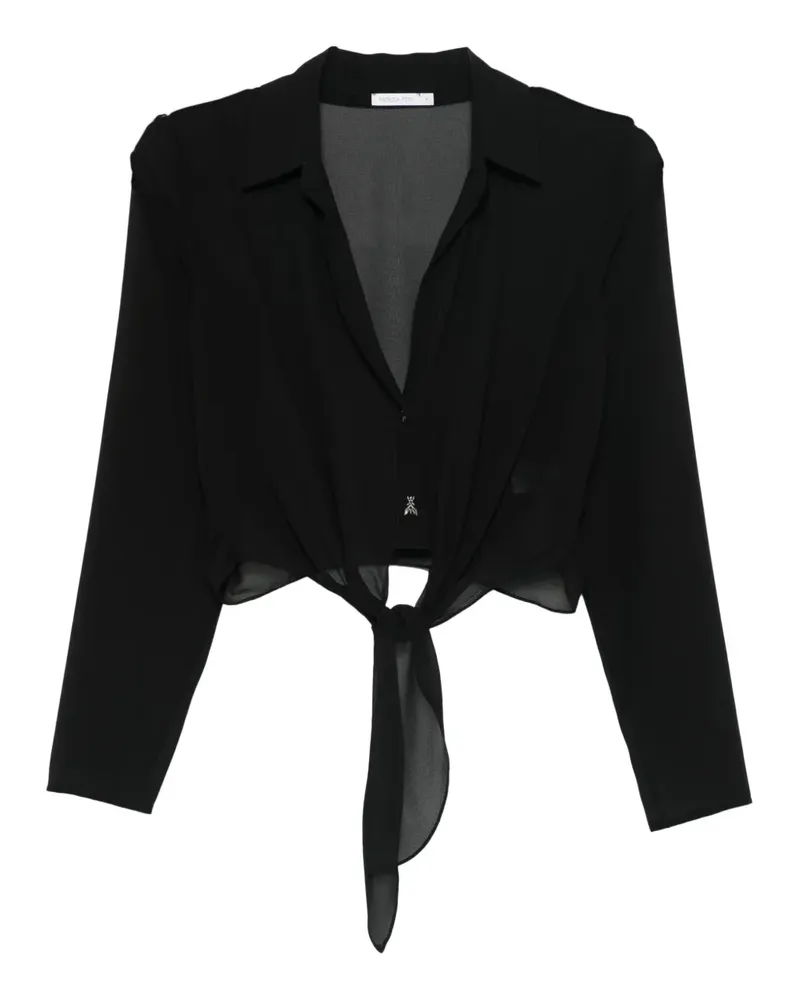 Patrizia Pepe Geknotetes Oberteil - Schwarz Schwarz