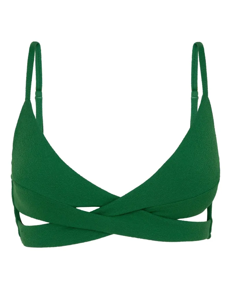 Lenny Niemeyer Bikinioberteil mit überkreuzten Trägern - Grün Grün