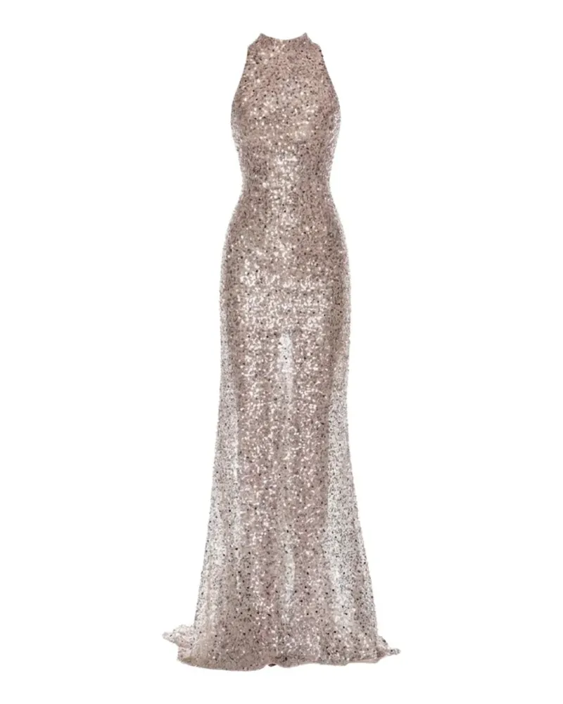 BRONX AND BANCO Tessa halterneck gown - Nude Nude