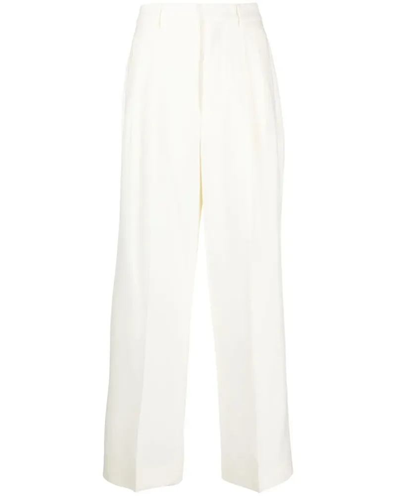 AMI Paris Ausgestellte High-Waist-Hose - 185 IVORY 185