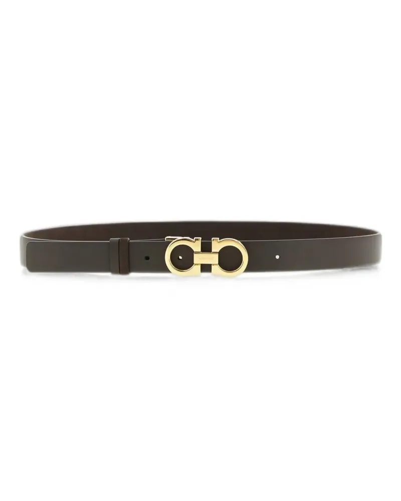 Ferragamo Gancini suede belt - Braun Braun