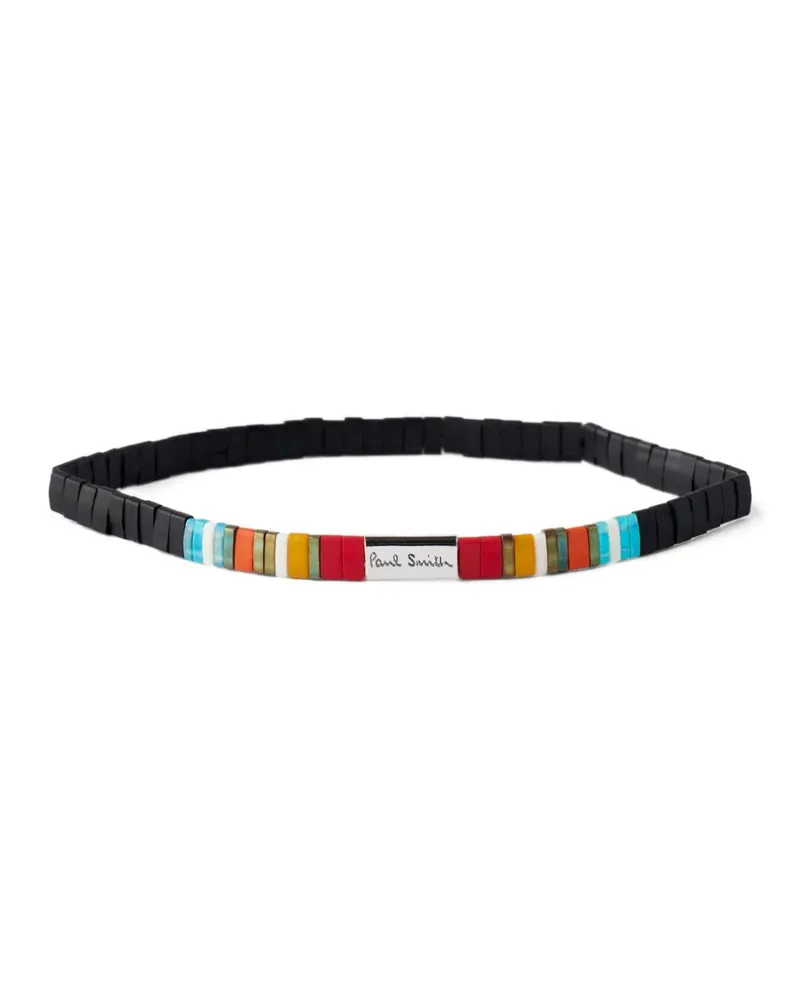 Paul Smith Perlenarmband mit Logo-Detail - Schwarz Schwarz