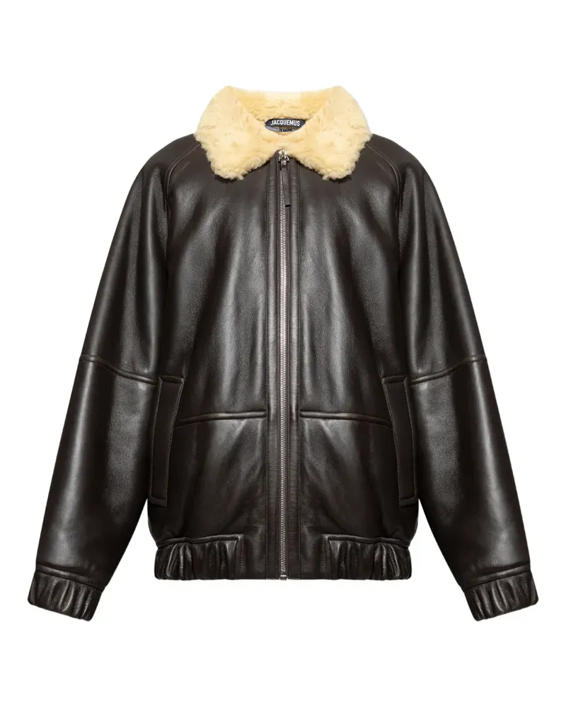 Jacquemus fur-collar jacket - Braun Braun