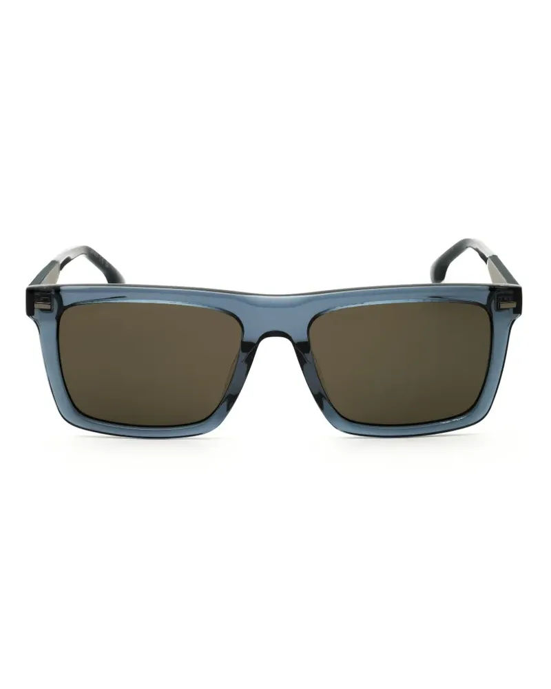 HUGO BOSS Sonnenbrille mit eckigem Gestell - Blau Blau