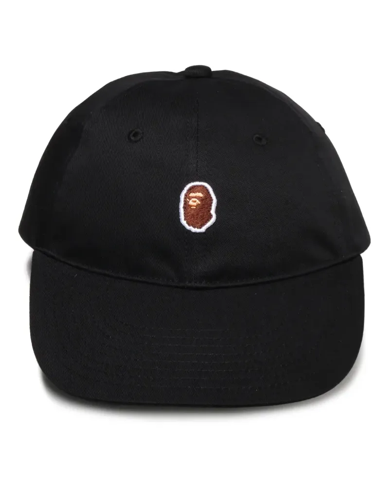 BAPE Baseballkappe mit Logo-Stickerei - Schwarz Schwarz