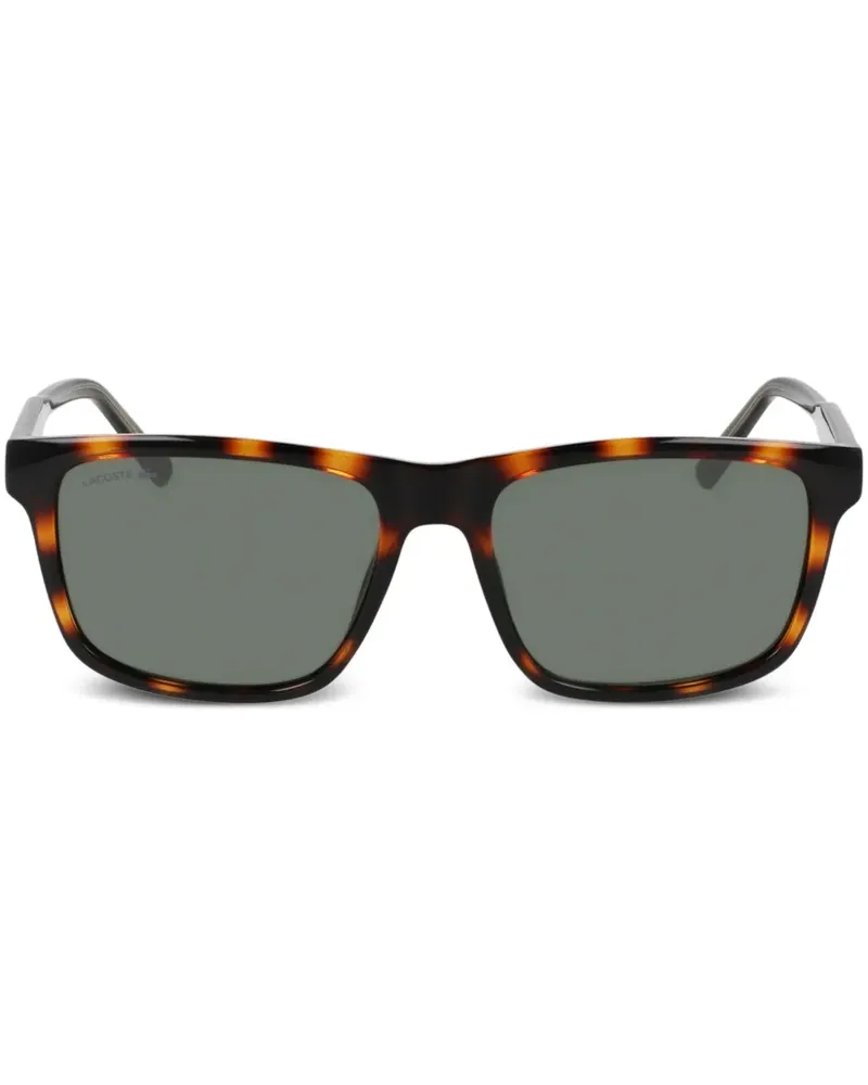 Lacoste Sonnenbrille mit eckigem Gestell - Braun Braun