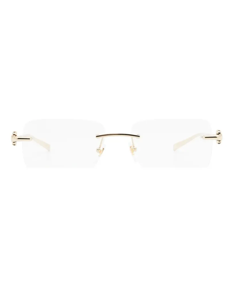 Gucci Brille mit eckigem Gestell - Gold Gold