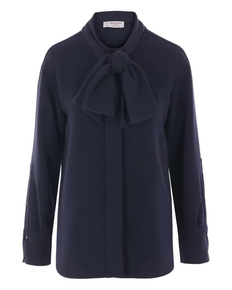 Alberto Biani Bluse mit Schleifendetail - Blau Blau