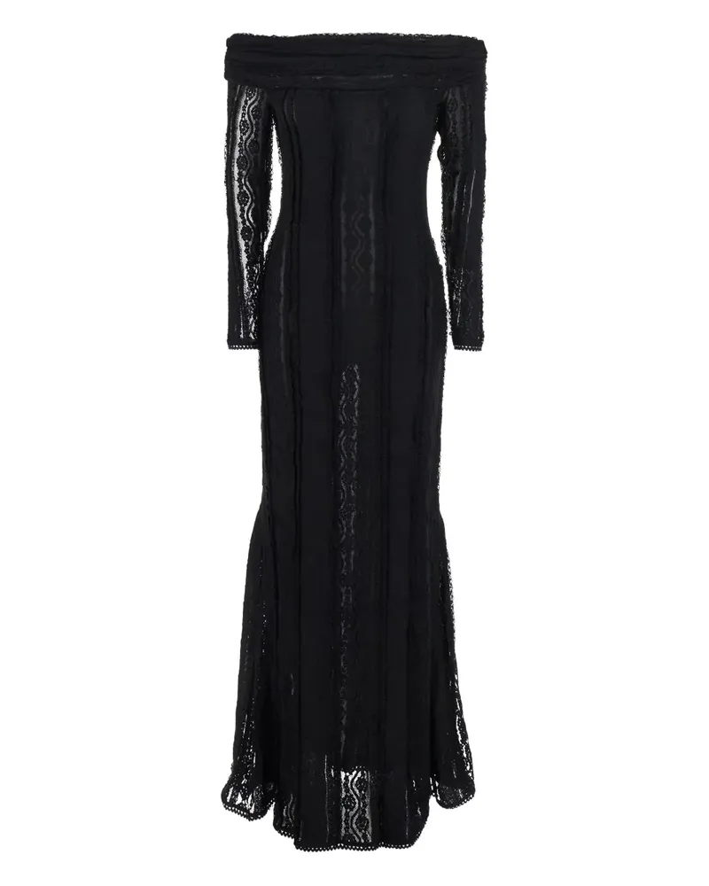 Charo Ruiz Schulterfreies Abendkleid - Schwarz Schwarz
