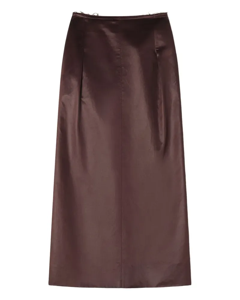 Lanvin Midirock mit Knopfdetail - Violett Violett