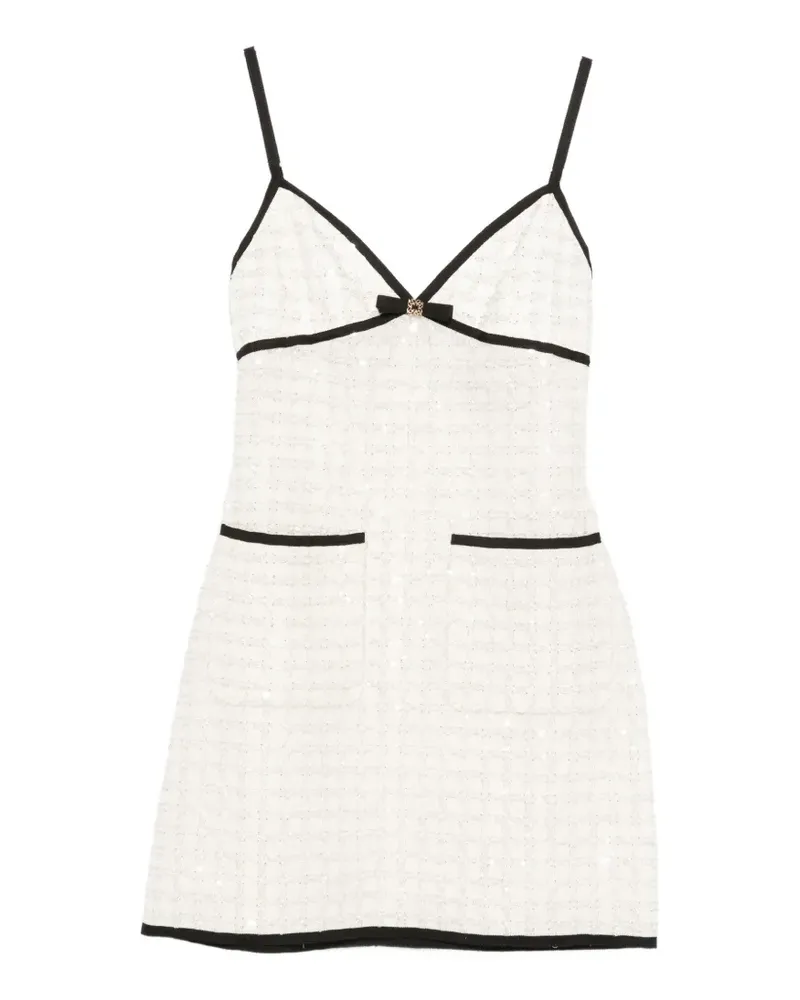 Elie Saab sequined mesh mini dress - Nude Nude