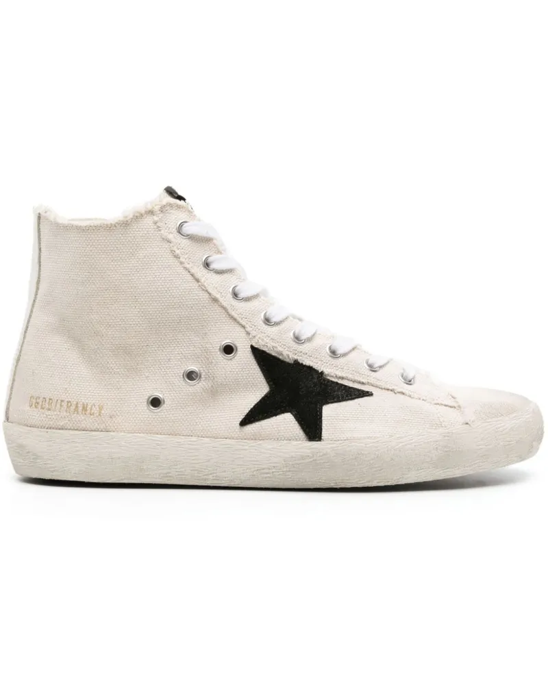 Golden Goose Francy Canvas-Sneakers mit Wildlederstern - Nude Nude