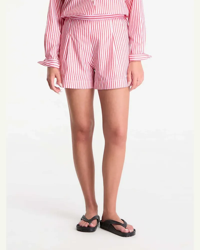 MC2 Saint Barth striped pleated shorts - Weiß Weiß
