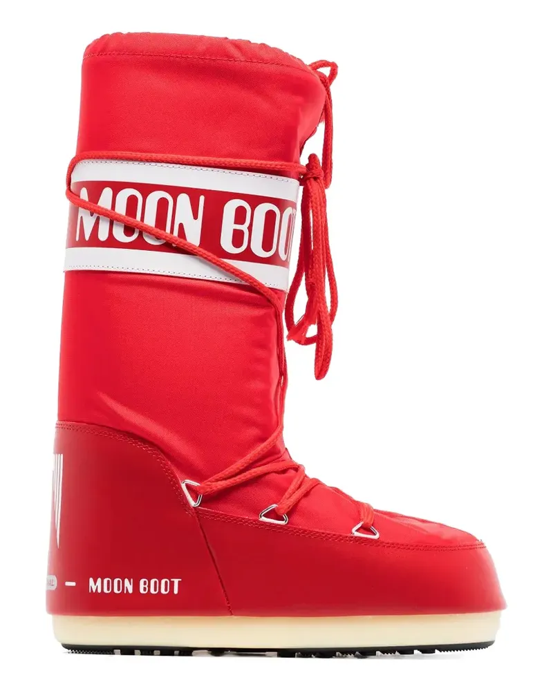 Moon Boot logo lace-up boots - Rot Rot