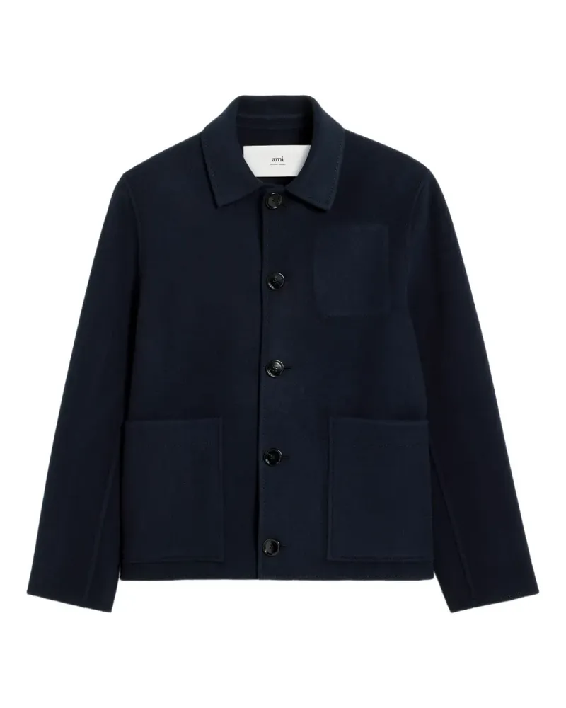 AMI Paris Kastige Jacke mit Knöpfen - Blau Blau