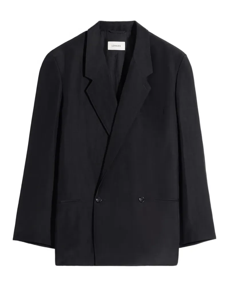 Christophe Lemaire Doppelreihiger Mantel - Schwarz Schwarz