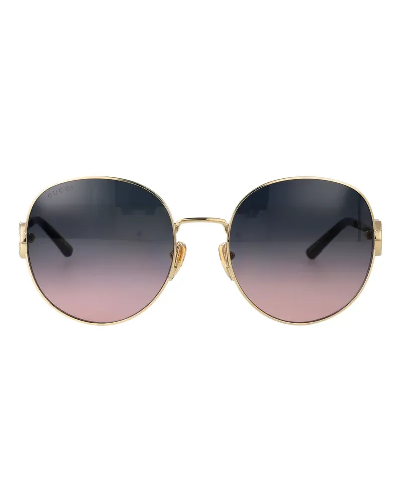 Gucci Interlocking G round-frame sunglasses - Gold Gold