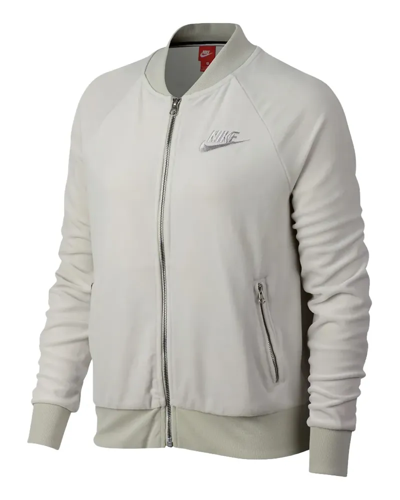 Nike logo-embroidered jacket - Grau Grau