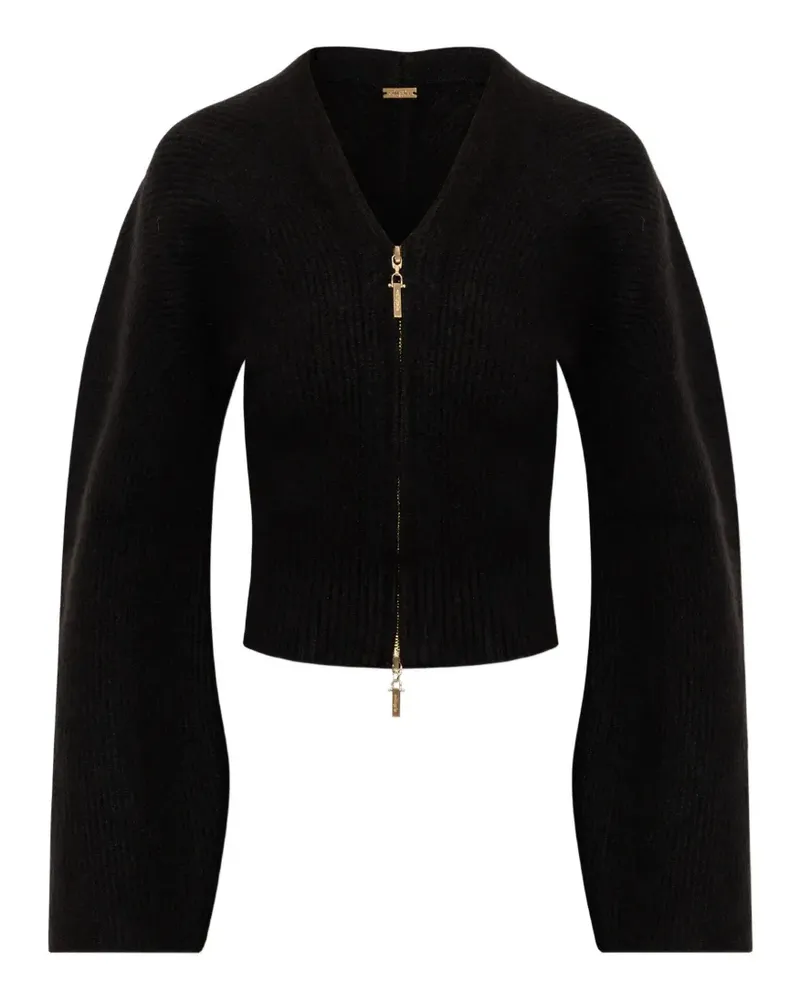 Cult Gaia Alissa Cardigan aus geripptem Strick - Schwarz Schwarz