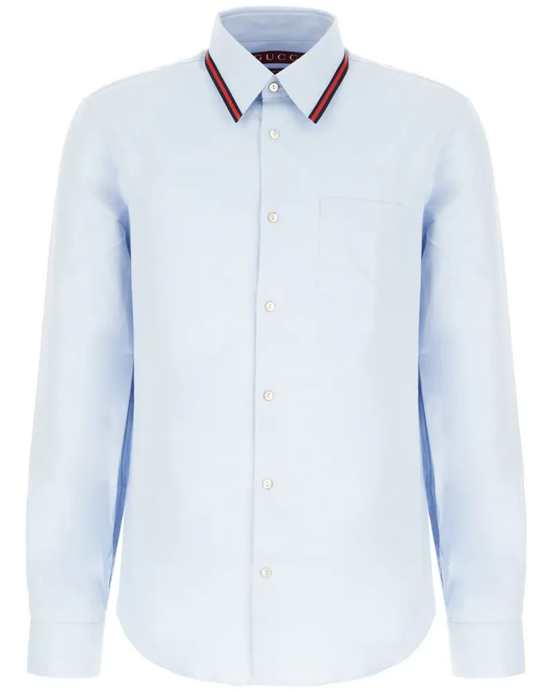 Gucci Hemd mit Webstreifen - Blau Blau