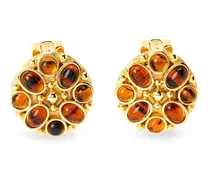 inset-gemstone clip-on earrings