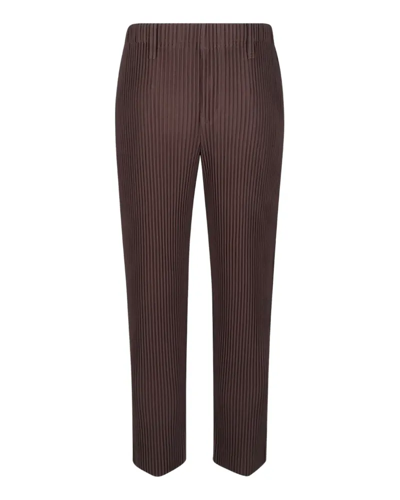 Issey Miyake pleated straight-leg trousers - Braun Braun